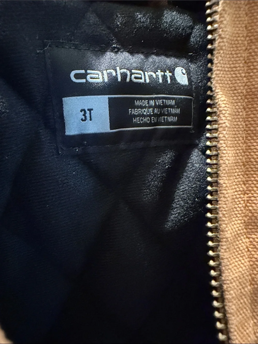 Carhartt Kids Hooded Puffer Jacket in Carhartt Brown